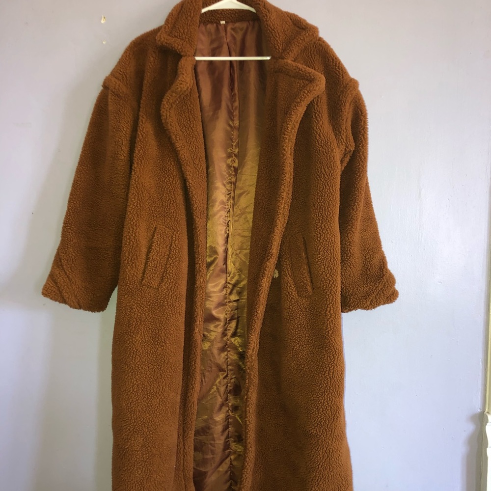 Faux Sherpa Brown Coat